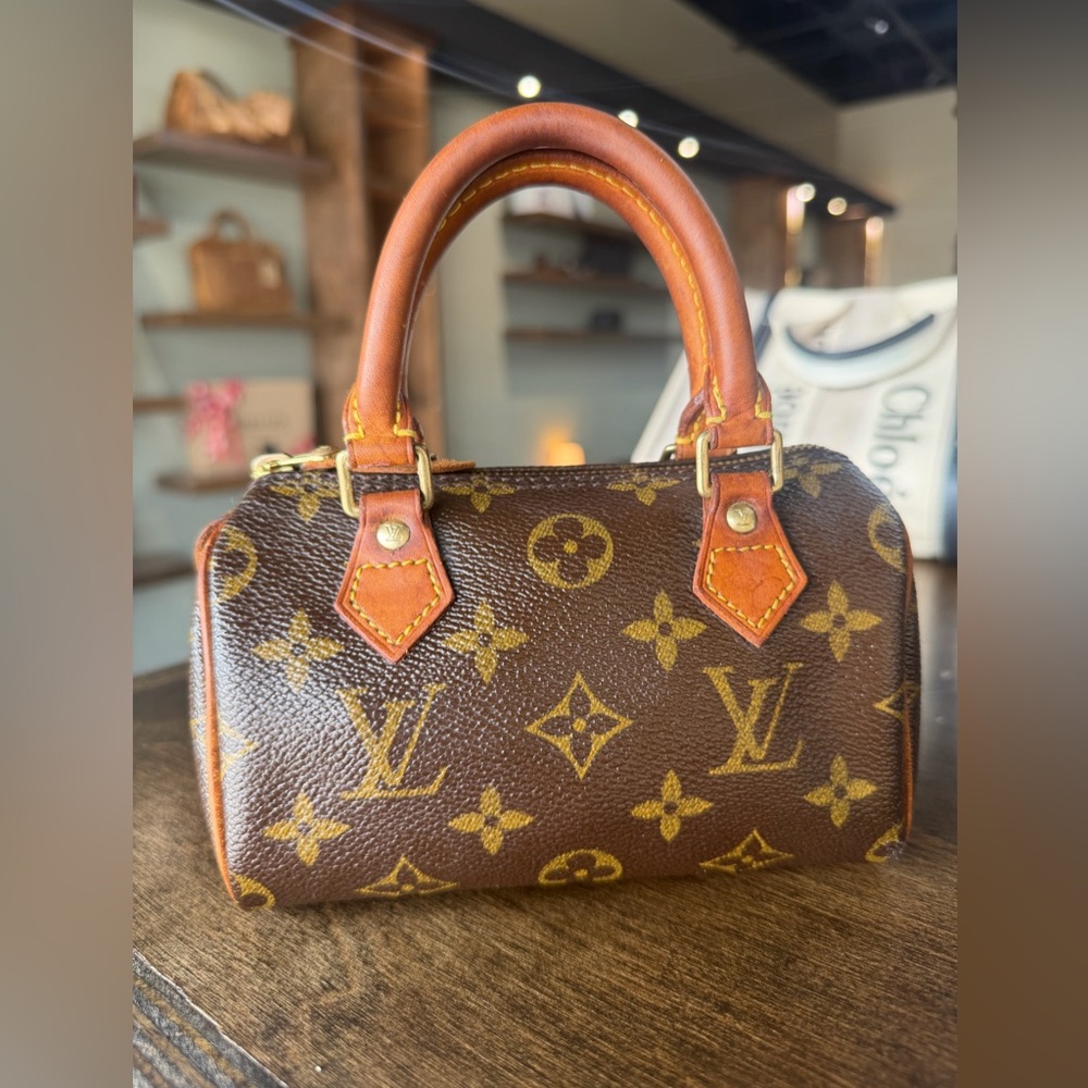 Louis Vuitton Brown and Gold Mini Bag